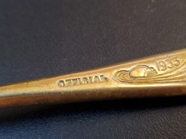 Offical 1933 World's Fair Chicago Souvineer Spoon - Origold 3