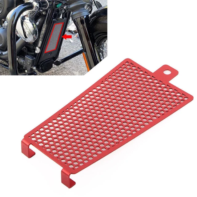 Copertura griglia radiatore radiatore olio rosso per Harley Softail Deluxe Low Rider Fat Bob