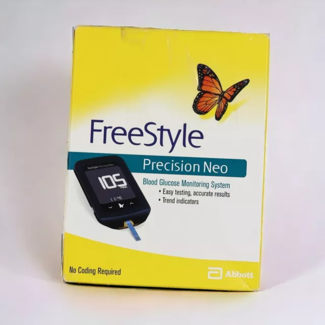 Freestyle Precision Neo Blood Glucose Meter Monitoring System - Untested