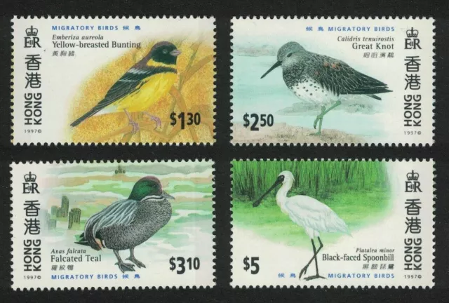 Hong Kong 1997 Sg884-87 Migratory Birds  -  Mnh