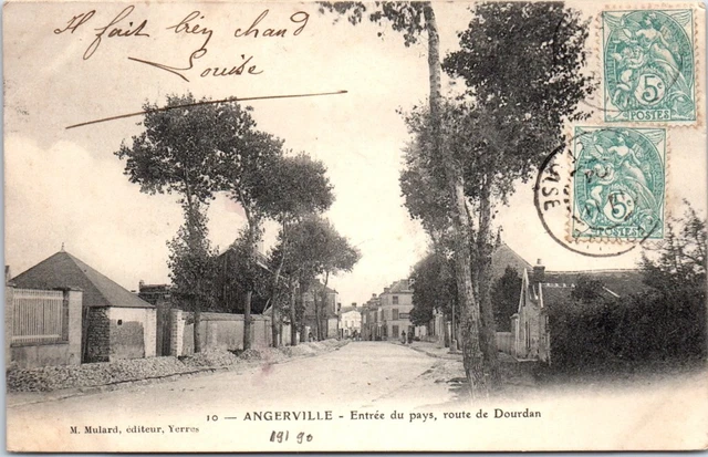91 ANGERVILLE - entree du pays route de dourdan.