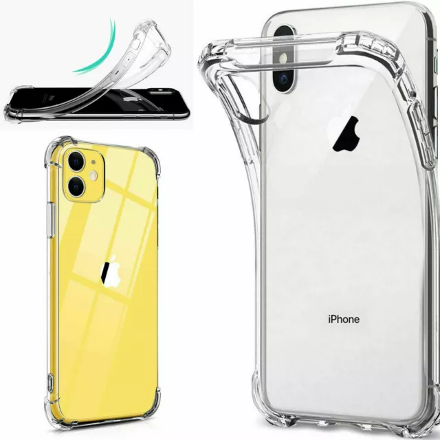 CLEAR Case For iPhone 11 Pro Max XR XS Max SE SOFT TPU Cover Shockproof Silicone