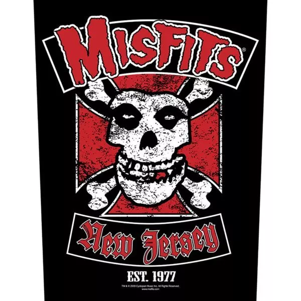 MISFITS new jersey 2009 GIANT BACK PATCH 36 x 29 cms OFFICIAL MERCHANDISE