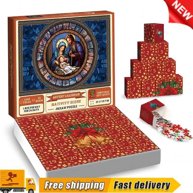 ADVENT CALENDAR 2024,NATIVITY Scene Jigsaw Puzzle 1000 Pieces.Puzzles
