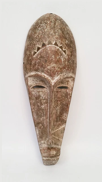 Tall Vintage Central African Lega Ancester Heirloom Mask. 17-1/2". Excellent.
