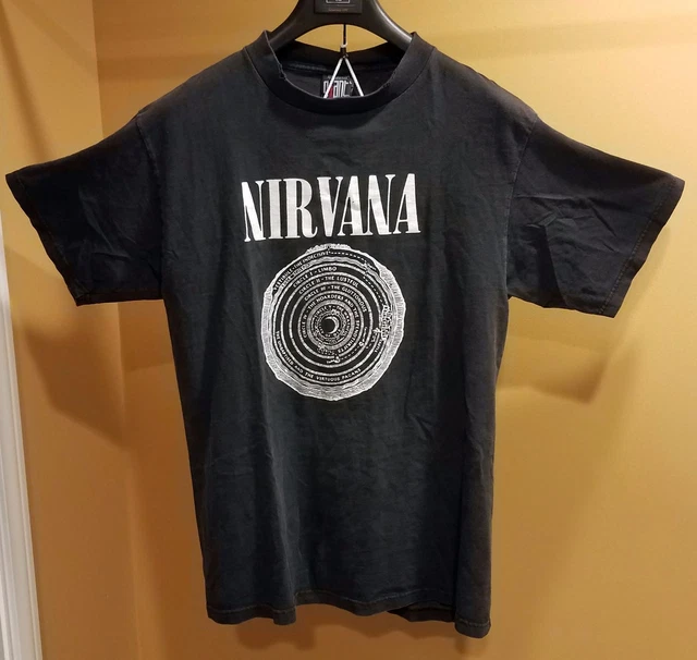 トップス Nirvana 1992 Hell Circle GIANT T-Shirt NIRVANA Circle Of Hell T-Shirt