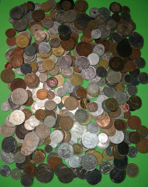 LOT DE PIÈCES de monnaies françaises et du monde EUR 49,00 - FR