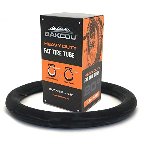Fat Tire Bike Tube, 26, 24, 20 x 4 Inch, Heavy Duty, Schrader Valve, Blacn