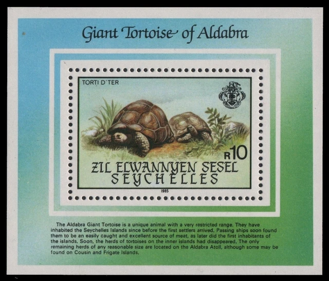 Äußere Seychellen 1985 - Mi-Nr. Block 4 ** - MNH - Schildkröte / Tortoise