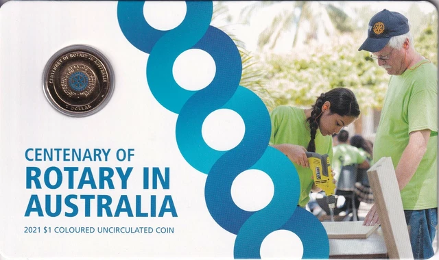 Sentnary AUSTRALIAN: 2021 $1 Centenary Of Rotary In Australia Coin On Card EUR ...