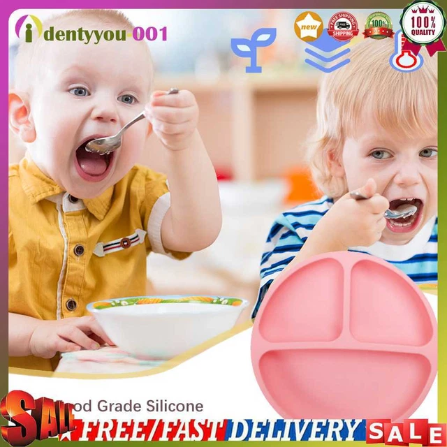 Lindos platos antideslizantes para niños plato de alimentación platos de comida vajilla