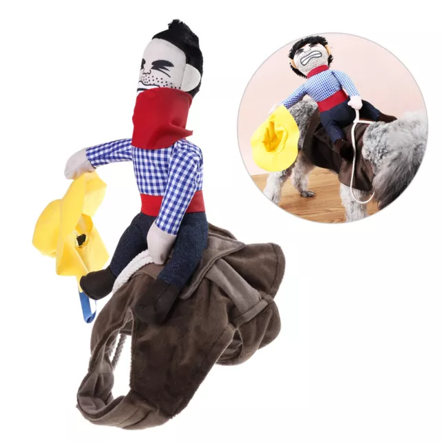 Cowboy Rider Style Denim Dog Pet Clothes Apparel Costume Suit