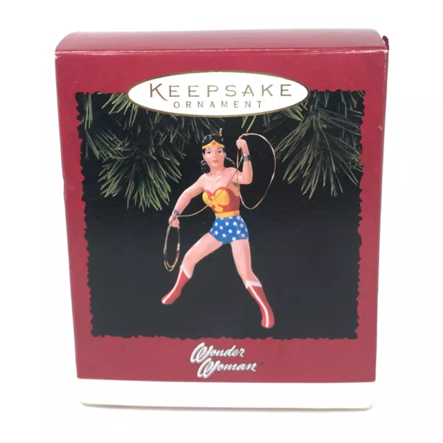 Hallmark Keepsake Wonder Woman with Lasso Vtg 1996 Golden Age Retro with Box