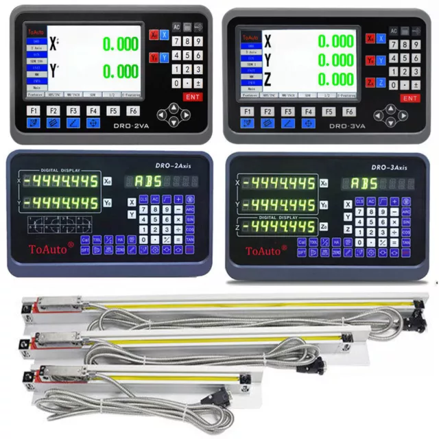 2/3 Achsen Digitalanzeige DRO lineare Skala Scale Hohe Präzision 100-1000mm,DE