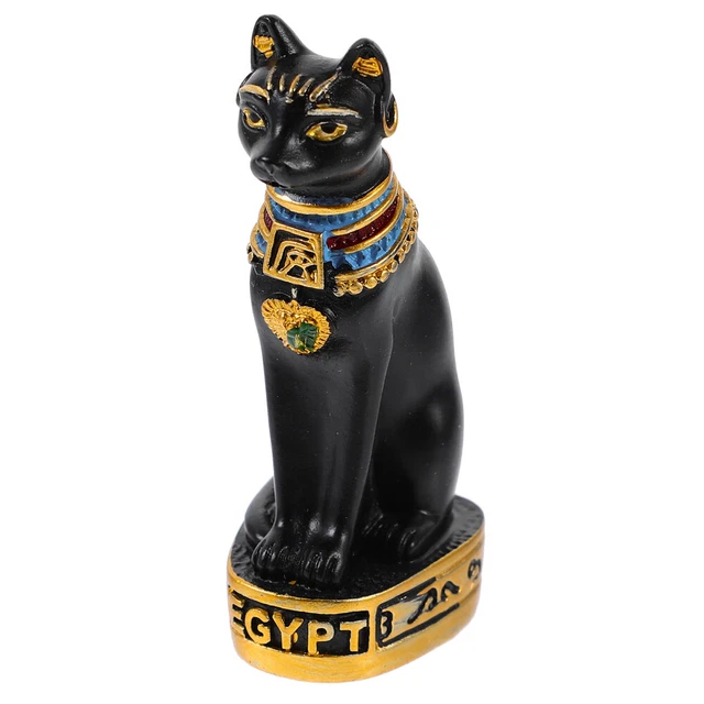 Statuetta Gatto Egiziano In Resina - Decorazione Vintage Per Casa, Ufficio O Collezionisti