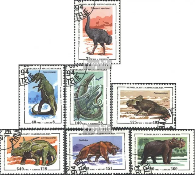 Madagascar 1675-1681 (complete issue) used 1994 Prehistoric Ani