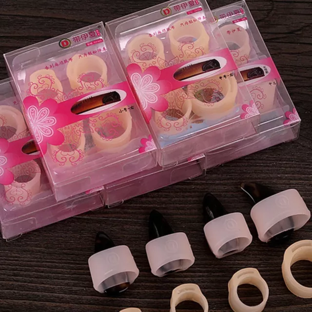 High quality Silicone Guzheng Nail Cover and Finger Picks Set Size SML