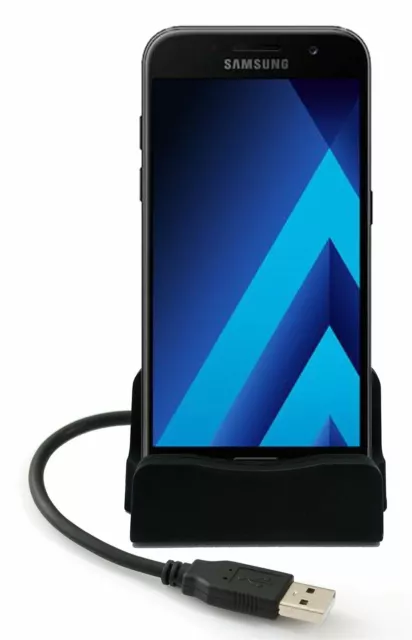 BLACK✔Desktop Dock Charging Charger Sync Cradle Station USB Type-C Charge Cable