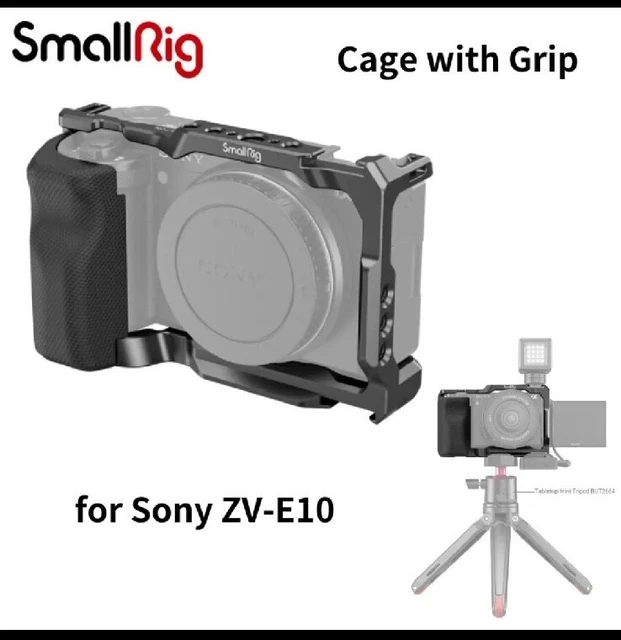 SMALLRIG ZV E10 Cage with Removeable Silicone Hand Grip for Sony ZVE10