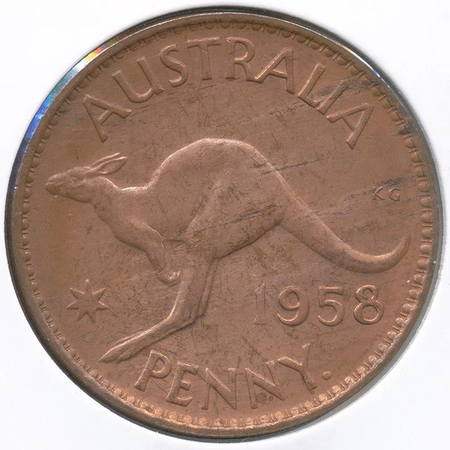 Australia 1958(p) One Penny 1d Elizabeth II - Choice Uncirculated