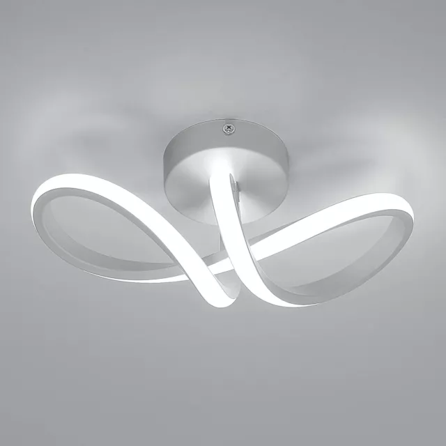16W Moderne LED Deckenleuchte Wandleuchte Kurve Deckenlampe 6000K Kronleuchter