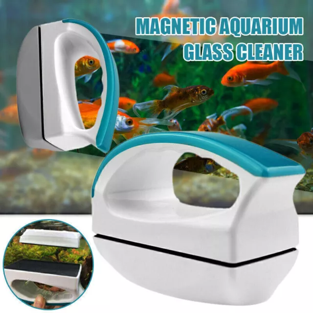 Scheibenreiniger Aquarium Glas Magnet Bürste Algenentfernung Algen Schaber