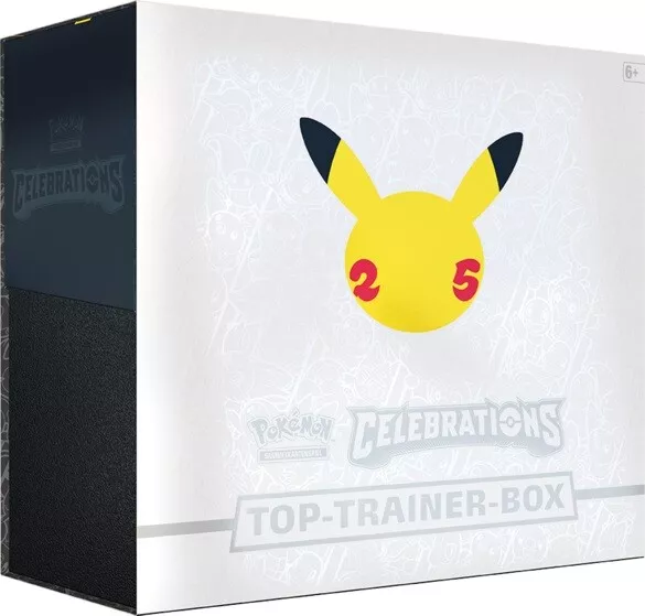 Pokemon Celebrations Top Trainer Box GERMAN Booster + Quajutsu Promo NEW & ORIGINAL PACKAGING!