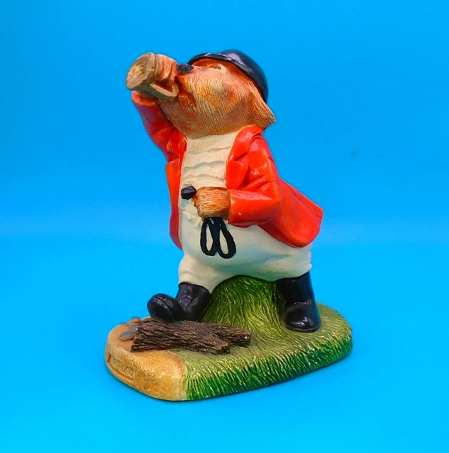 NATURECRAFT VINTAGE FOX Hunting Hound Dog Seated Figurine Sir Hugo 10 O