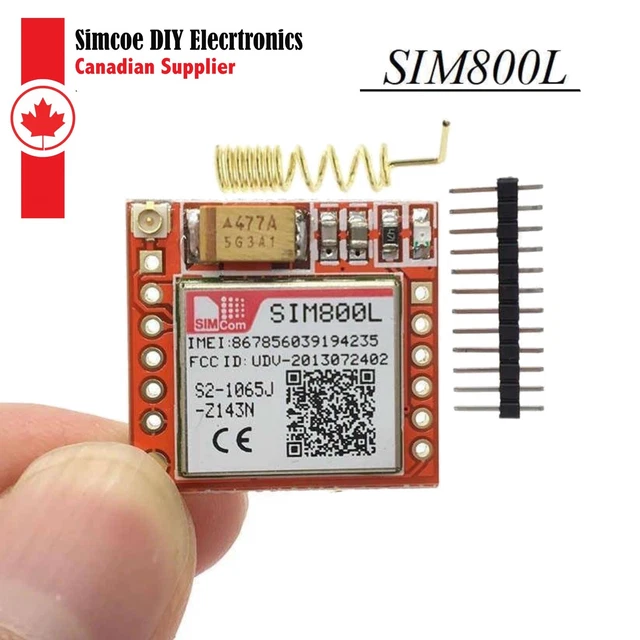 SMALLEST SIM800L GPRS GSM Phone Module Card Board Quad-band + Antenna ...