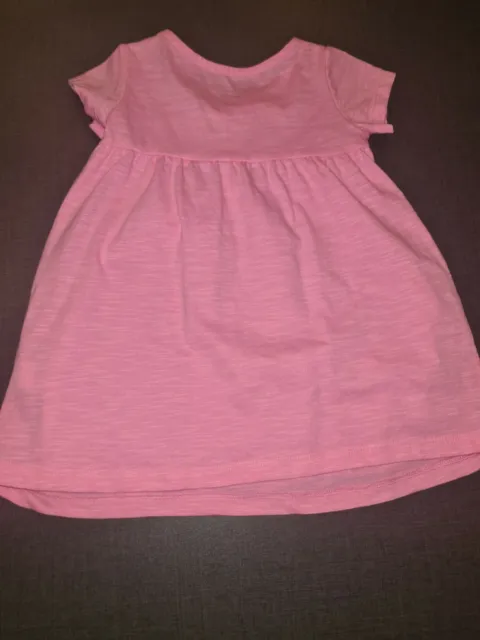 ragazze 9-12 mesi carino rosa semplice tunica abito da spiaggia vestiti estivi giorno dopo