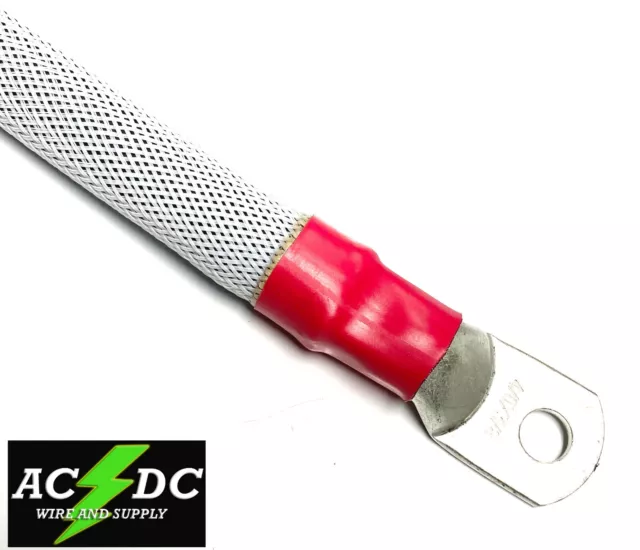 4/0 AWG WHITE BRAIDED Copper Battery Cable Power Wire Car, Inverter, RV