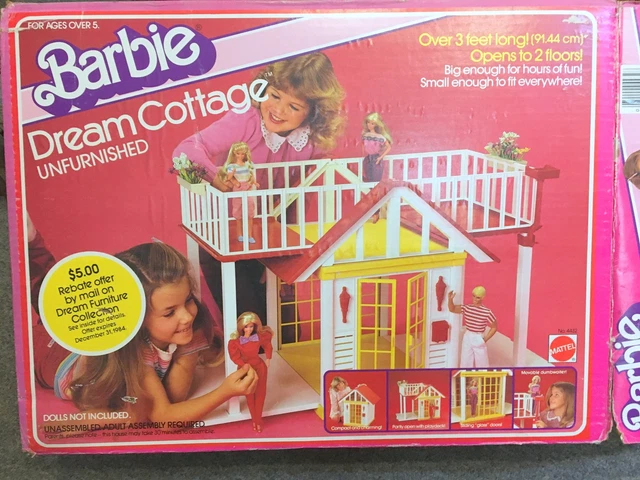 MATTEL BARBIE 1992 DREAM COTTAGE no. 4432 unfurnished in box assembly required MATTEL BARBIE 1992 DREAM COTTAGE no. 4432 unfurnished in box assembly required