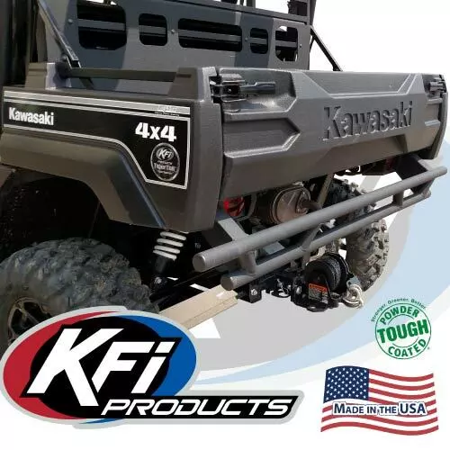 KFI Double Tube Rear Bumper Black Kawasaki Mule 820 1000 Pro FXT FX FXR DX DXT