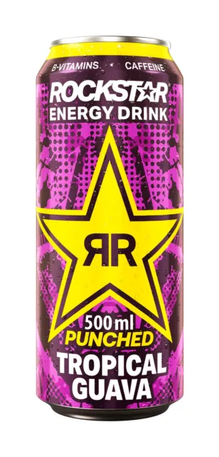 Rockstar Energy Drink Punched Guava 10x 500 ml incl. deposito cauzionale di 2,50 € NUOVO MHD 24/07/24
