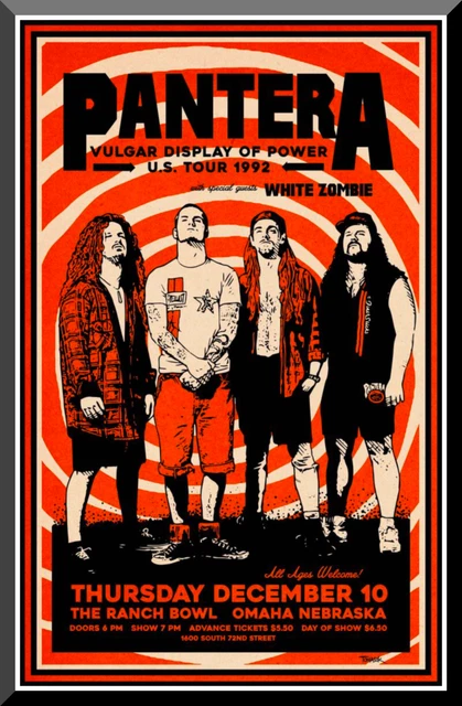 Nuevo Negro Mercado Arte Company Pantera #1 Concierto Póster Lona Giclée Prints