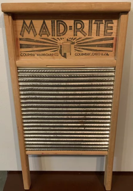 Columbus Washboard Co. Special Metal Washboard No. 2072 MAID-RITE 