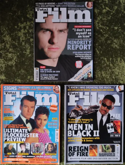 Total Film Magazine x 3 -  August, September &  October 2002 editions