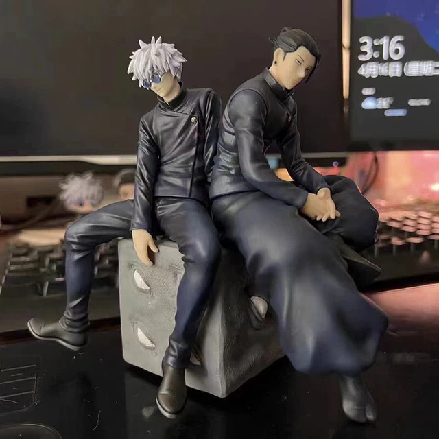 ANIME JUJUTSU KAISEN Figures GK Satoru Gojo Geto Suguru Sitting Posture ...