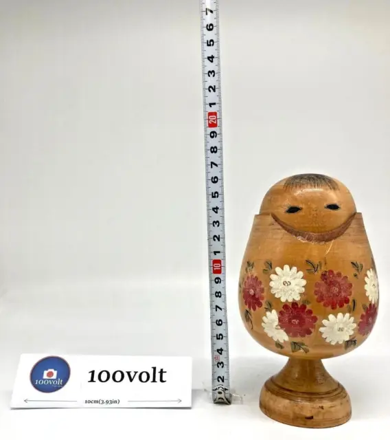16cm Japanese Vintage Sosaku / Creative Kokeshi Doll / Kokeshi in Wine grass?