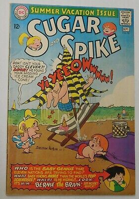 SUGAR AND SPIKE #72 - 1st Bernie The Brain - VG+ DC 1967 Vintage Comic