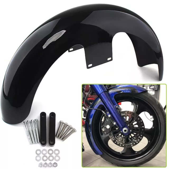 19 Inch Wrapped Wheel Black Front Fender Fit For Harley Touring Custom Baggers