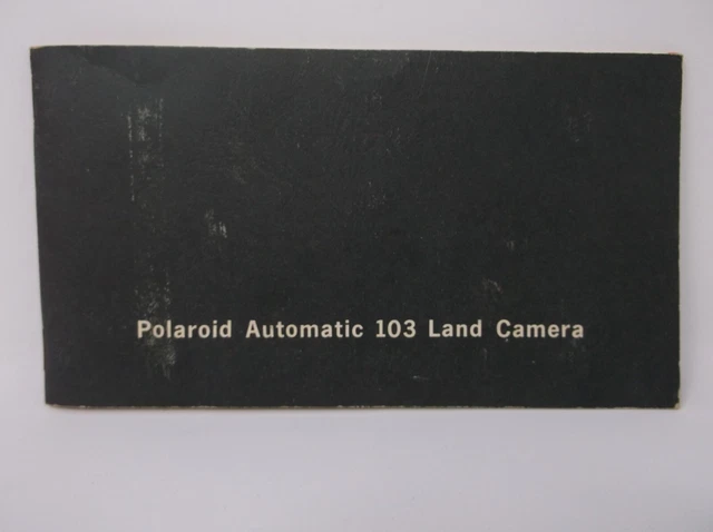 Manual de instrucciones para cámara terrestre Polaroid automático 103 mayo de 1966