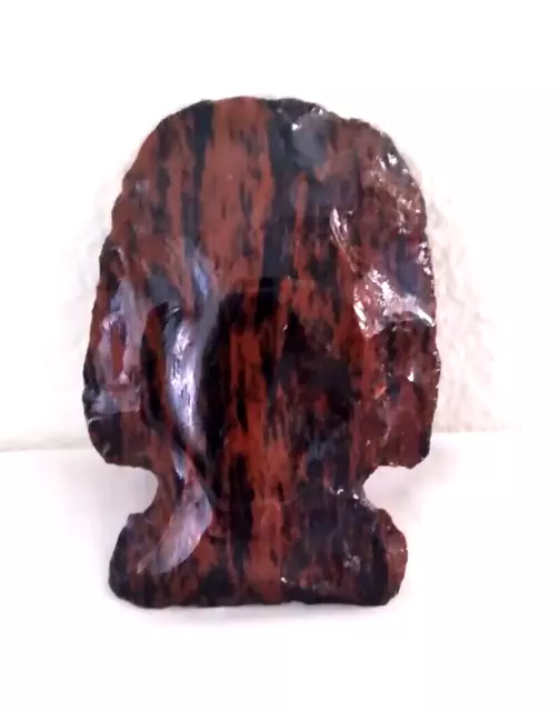 Californian Tribal Chumash Blackish Brown Obsidian Spearhead Tool Artifact 3.12"