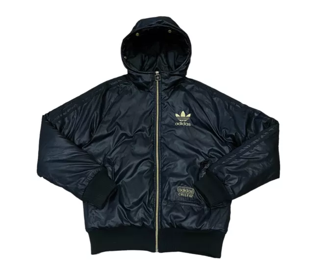 GIACCA IMBOTTITA ADIDAS ORIGINALS CHILE 62 LOOK BAGNATO LUCIDO FELPA CON CAPPUCCIO TT taglia S EUR 105 80 PicClick IT