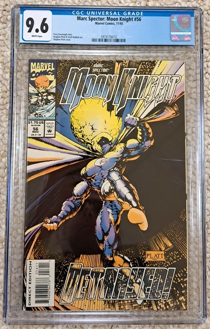 marvel...moon knight 56 stephen platt cover mcu disney 1993 cgc 9.6