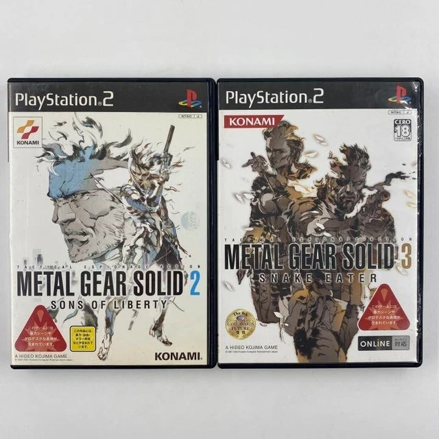 Metal Gear Solid 2 & 3 2Games set Sony PlayStation 2 PS2 Tested