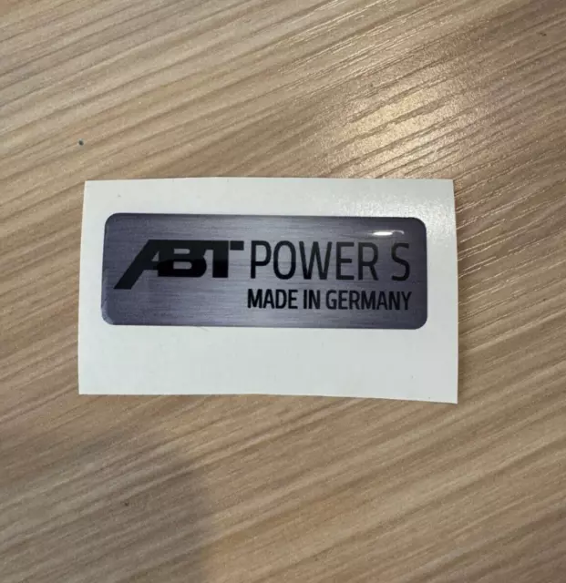 ABT Power S 3D Gel gewölbt Aufkleber Abzeichen Legierung Autoaufkleber 70x25mm