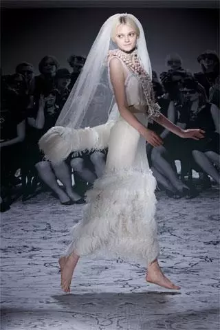 Lanvin White Ostrich Feather Dress Wedding Gown BridalUK10 FR38 New 2