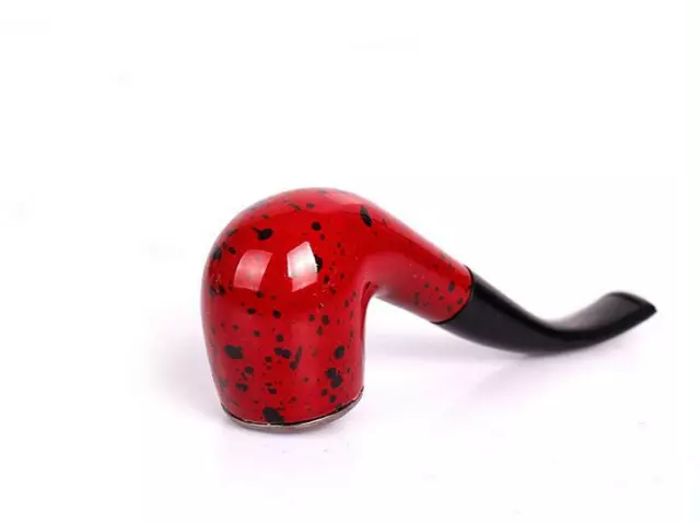 Durable Resin Curved handle Solid wood Smoking Tobacco pipe Cigarette Pipes Gift 2