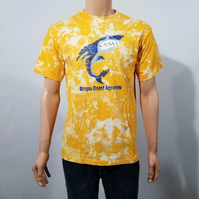 Altered Acid Wash Distressed Oregon Coast Aquarium Shark Shirt Men's Size Medium